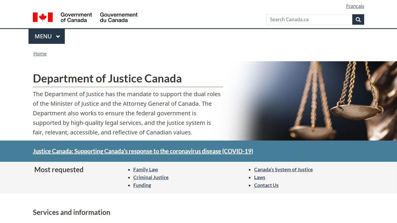 Home Page - Department of Justice Canada